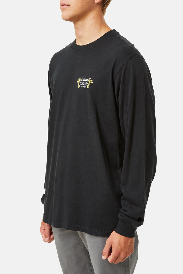 Katin Puff Long Sleeve T-Shirt: Black Wash