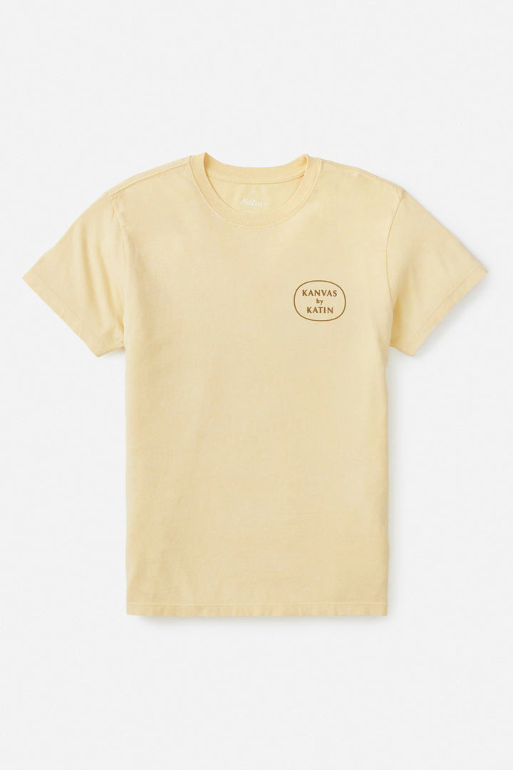 Katin Trimming Tee: Sun Yellow Sand Wash