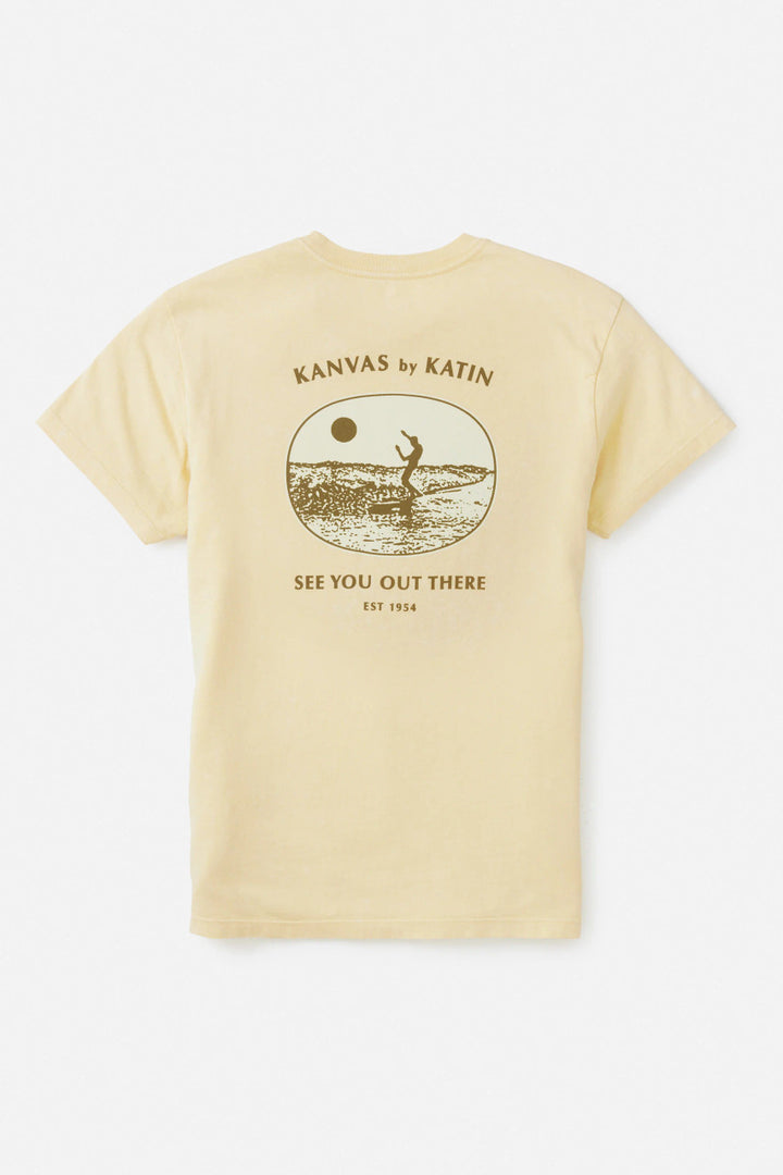 Katin Trimming Tee: Sun Yellow Sand Wash