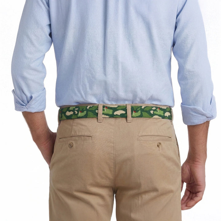 Smathers and Branson Needlepoint Belt: Golfers Camo