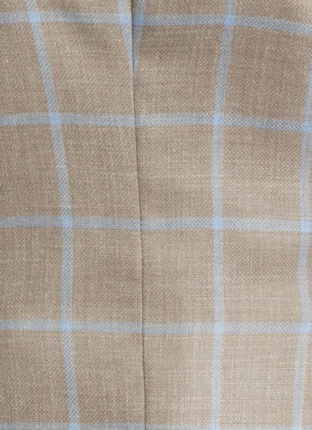 Peter Millar Harrison Hyperlight Sport Coat: Khaki Windowpane
