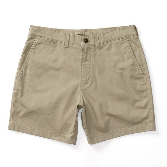 Duckhead 7" Gold School Chino Short: Khaki Patch