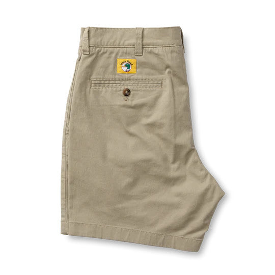 Duckhead 7" Gold School Chino Short: Khaki Patch