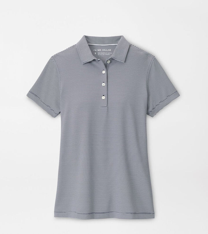 Peter Millar Ladies Jubilee Short-Sleeve Button Polo: Navy