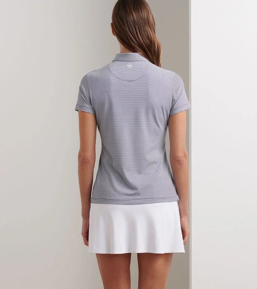 Peter Millar Ladies Jubilee Short-Sleeve Button Polo: Navy