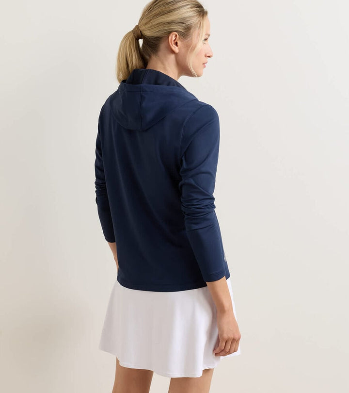 Peter Millar Women's Pine Performance Hoodie: Navy