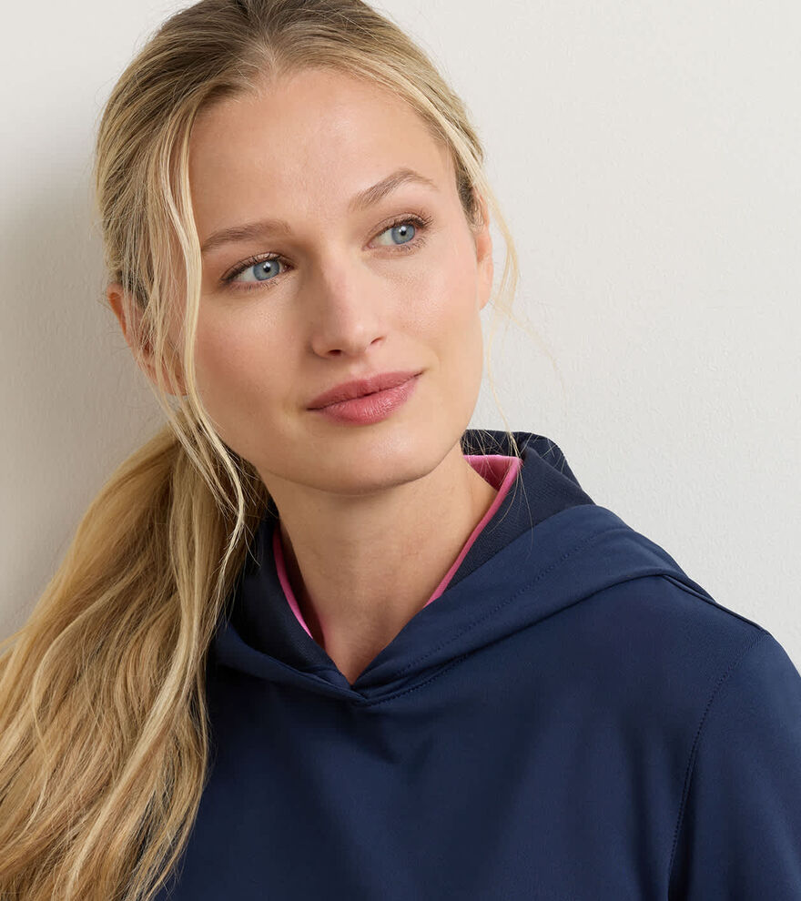 Peter Millar Women's Pine Performance Hoodie: Navy