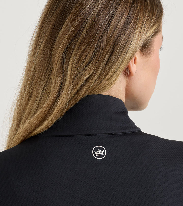Peter Millar Lumi-Knit Performance Full Zip: Black