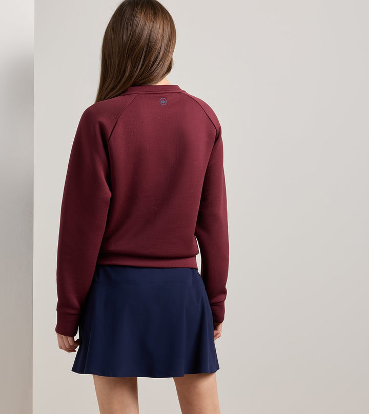 Peter Millar Lumi-Knit Performance Crewneck: Oxblood