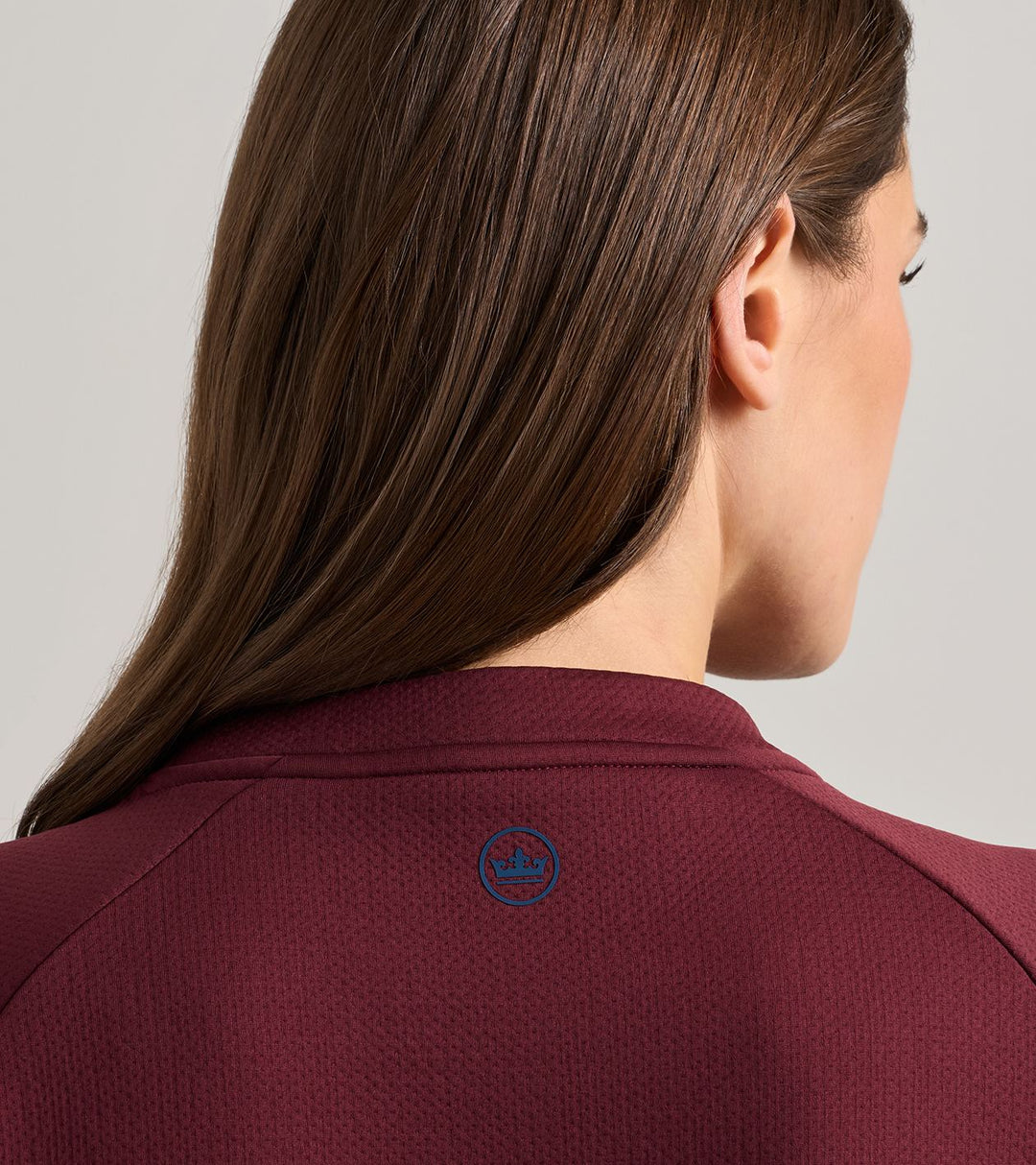 Peter Millar Lumi-Knit Performance Crewneck: Oxblood