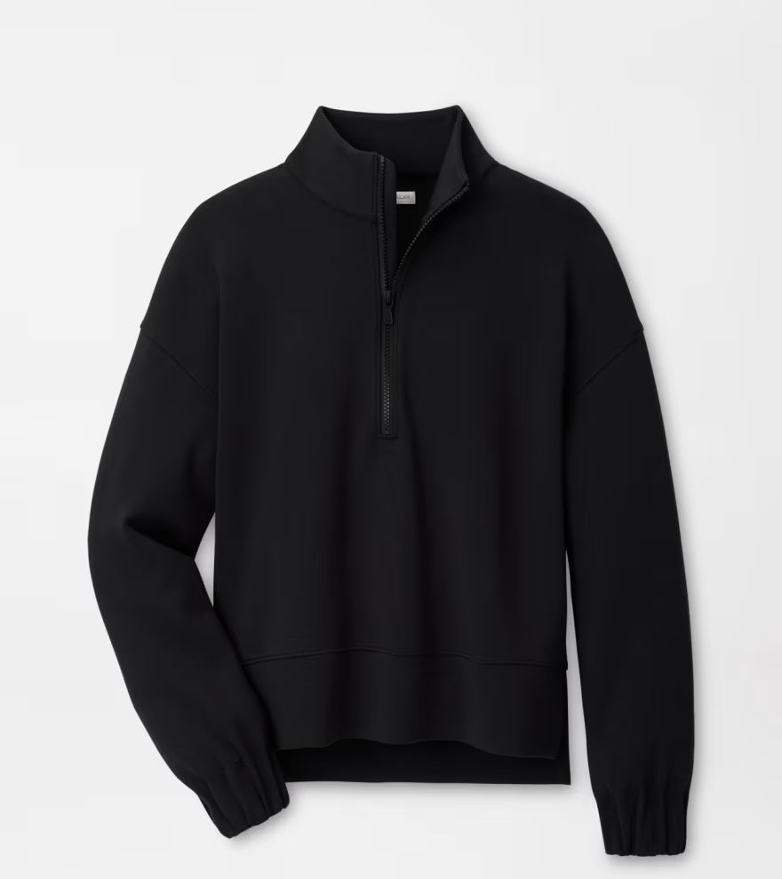 Peter Millar Flora Knit Half-Zip Pullover: Black