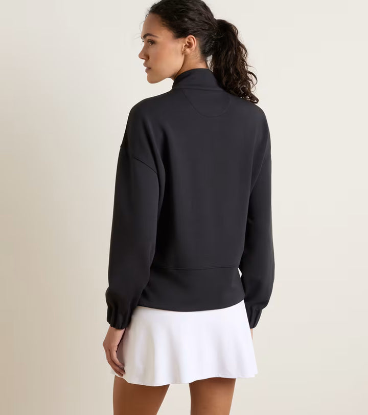 Peter Millar Flora Knit Half-Zip Pullover: Black