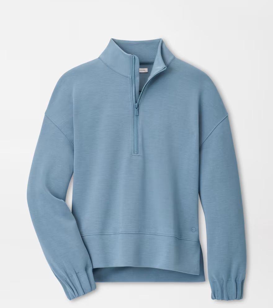 Peter Millar Flora Knit Half-Zip Pullover: Rainwater