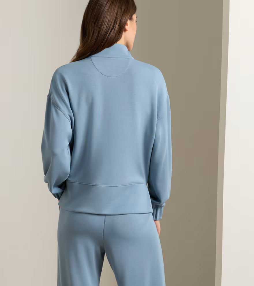 Peter Millar Flora Knit Half-Zip Pullover: Rainwater