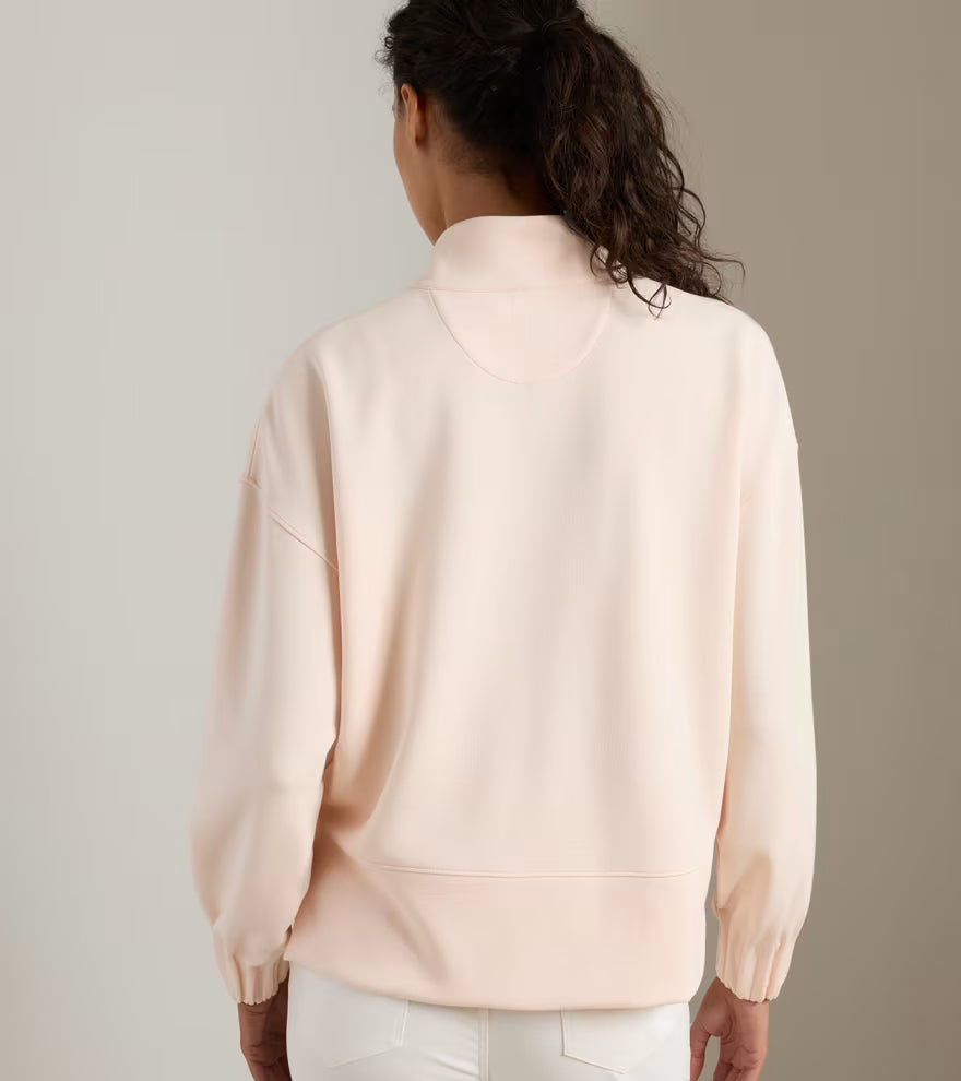 Peter Millar Flora Knit Half-Zip Pullover: Rosewater