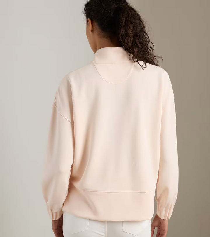 Peter Millar Flora Knit Half-Zip Pullover: Rosewater