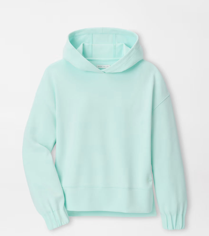 Peter Millar Flora Knit Melange Hoodie: Ocean Air