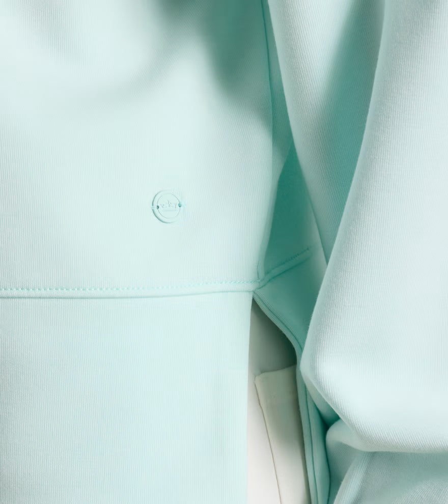 Peter Millar Flora Knit Melange Hoodie: Ocean Air