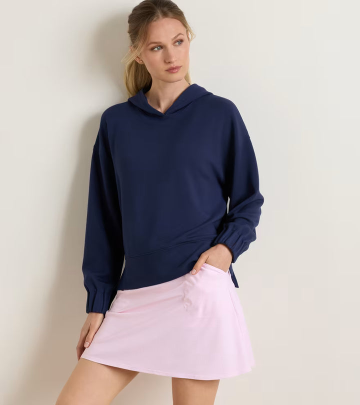 Peter Millar Flora Knit Hoodie: Navy