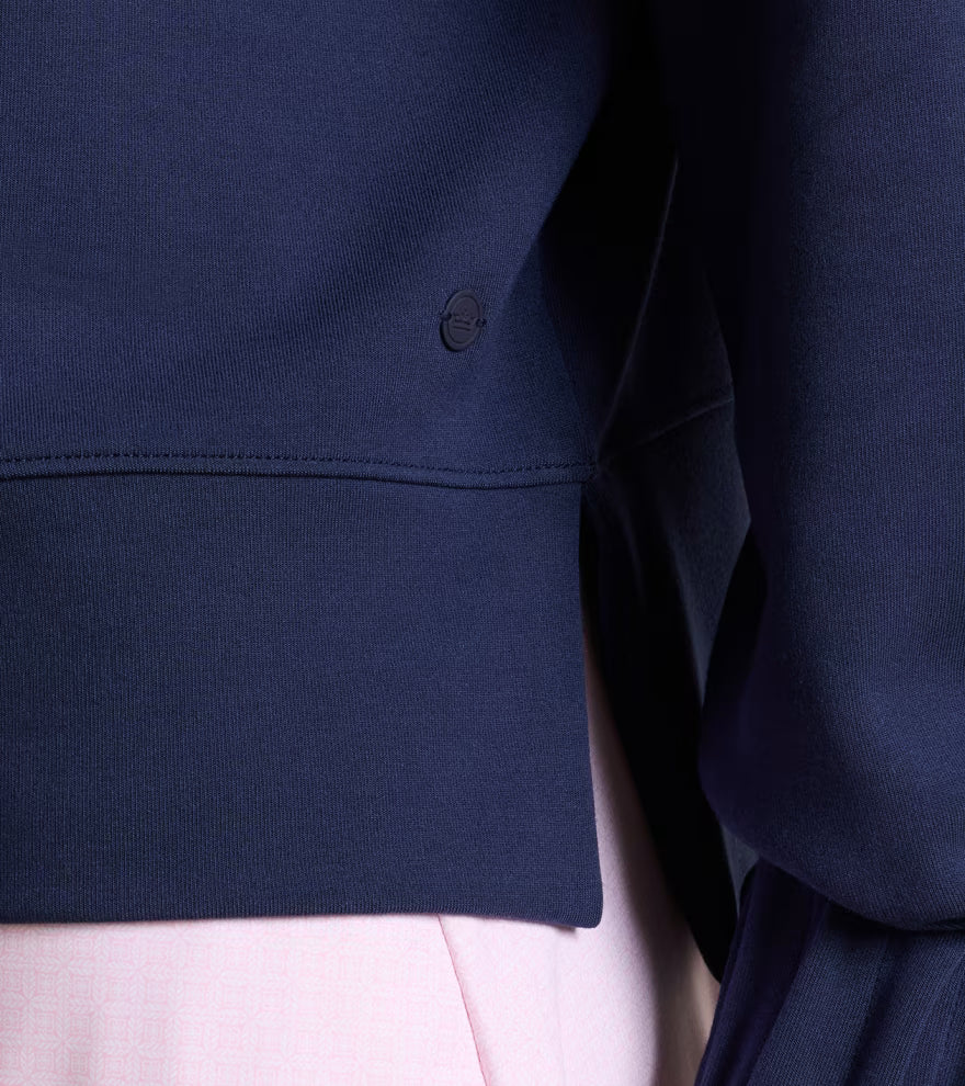 Peter Millar Flora Knit Hoodie: Navy