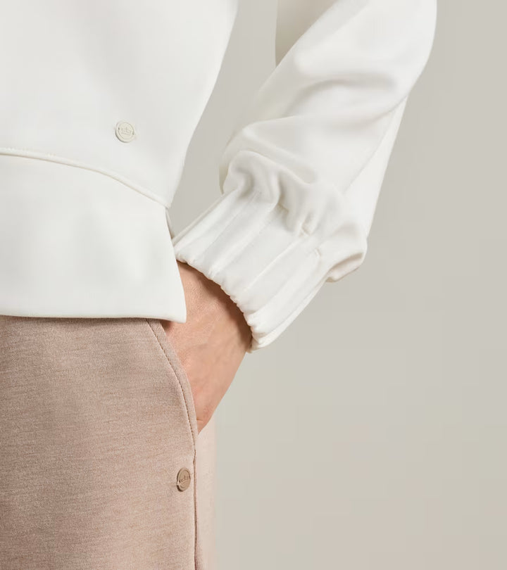 Peter Millar Flora Knit Hoodie: Soft White