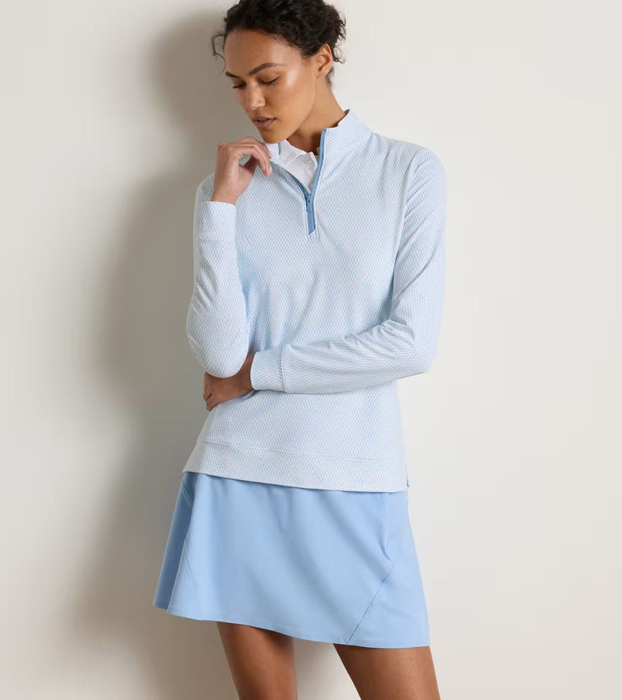 Peter Millar Perth Courtside Charm Printed Performance Quarter-Zip: Multi