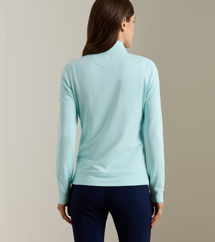 Peter Millar Perth Performance Quarter-Zip: Ocean Air