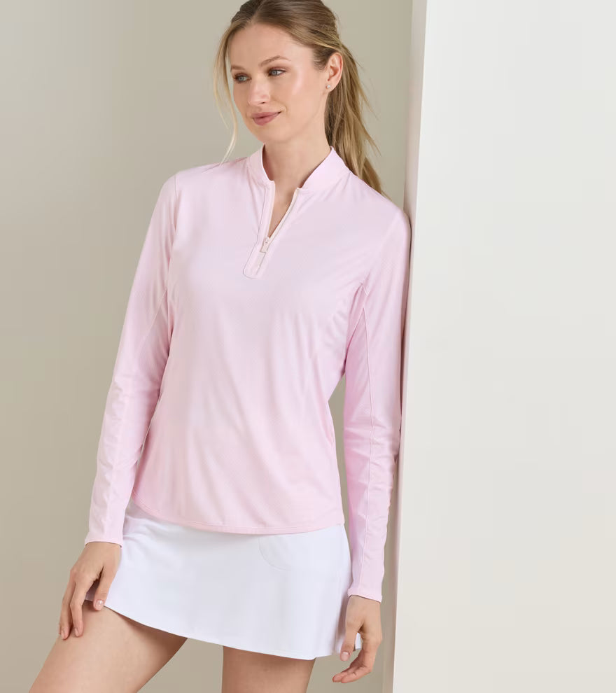 Peter Millar Shadebreak Playful Petals Lightweight Sunshirt: Pearl Pink