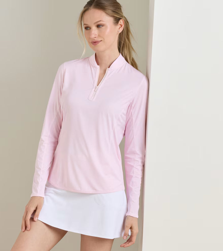 Peter Millar Shadebreak Playful Petals Lightweight Sunshirt: Pearl Pink