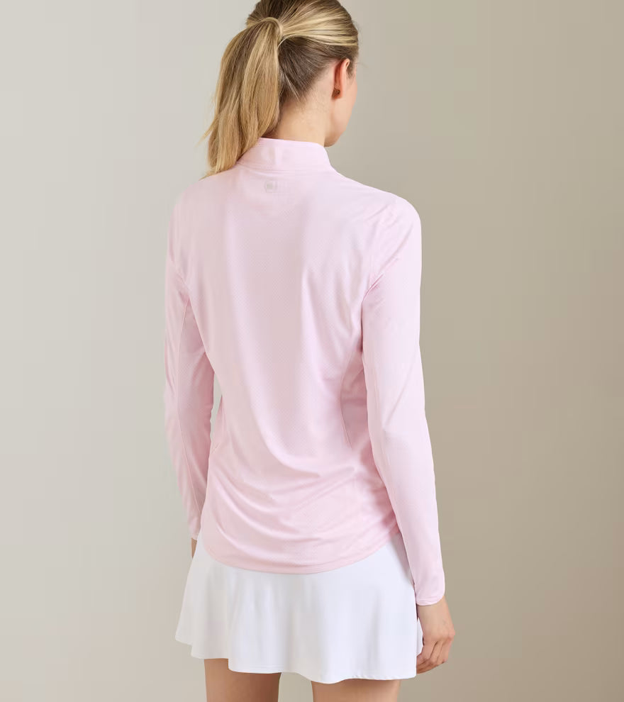 Peter Millar Shadebreak Playful Petals Lightweight Sunshirt: Pearl Pink