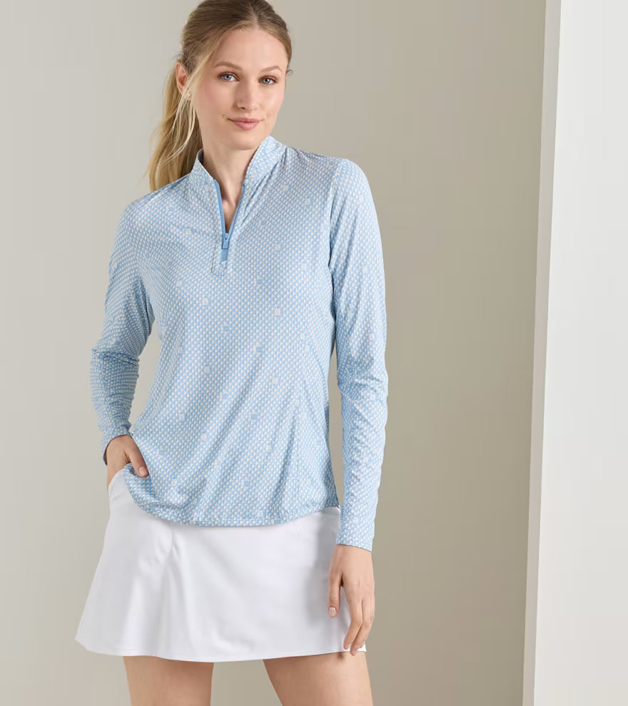 Peter Millar Shadebreak Long Shot Lightweight Sunshirt: Cottage Blue