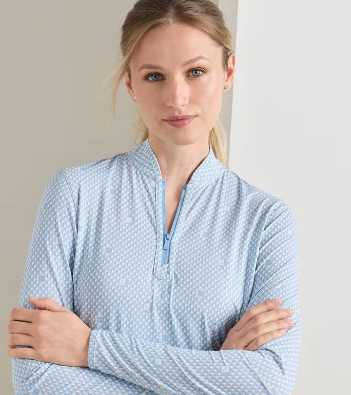 Peter Millar Shadebreak Long Shot Lightweight Sunshirt: Cottage Blue
