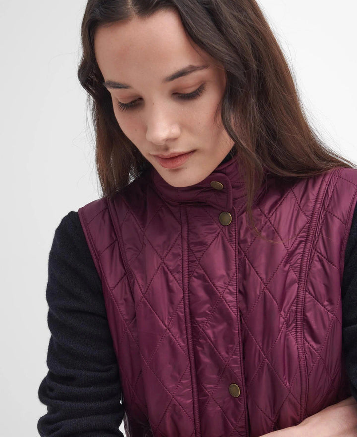 Barbour Wray Gilet: Cabernet/Brown