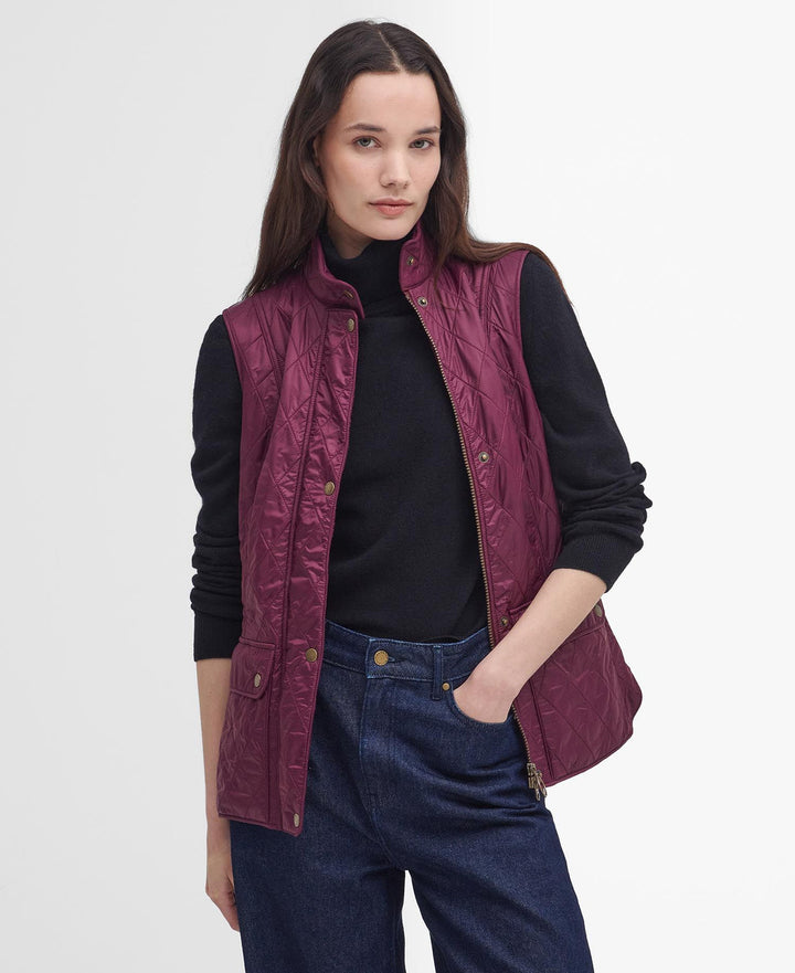 Barbour Wray Gilet: Cabernet/Brown