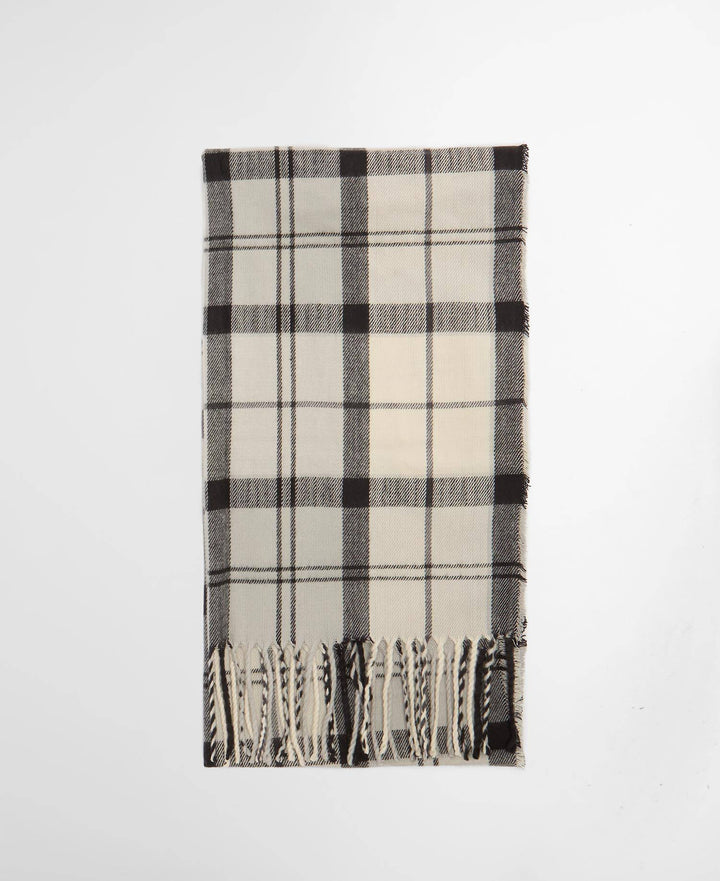 Barbour Dover Beanie & Hailes Scarf Gift Set: Monochrome Tartan