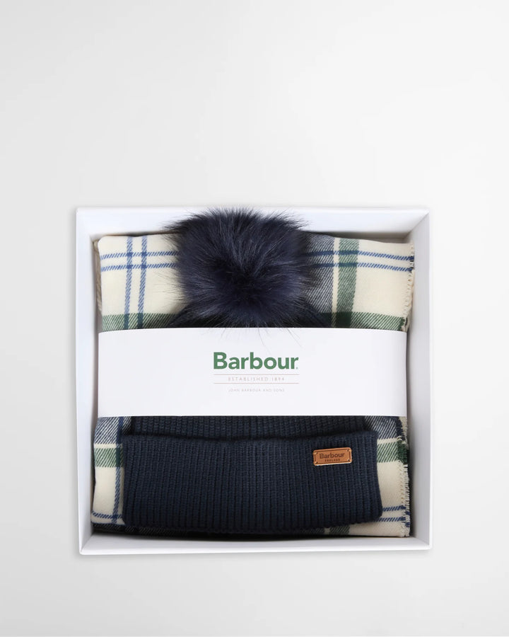 Barbour Dover Beanie & Hailes Scarf Gift Set: Light Evergreen