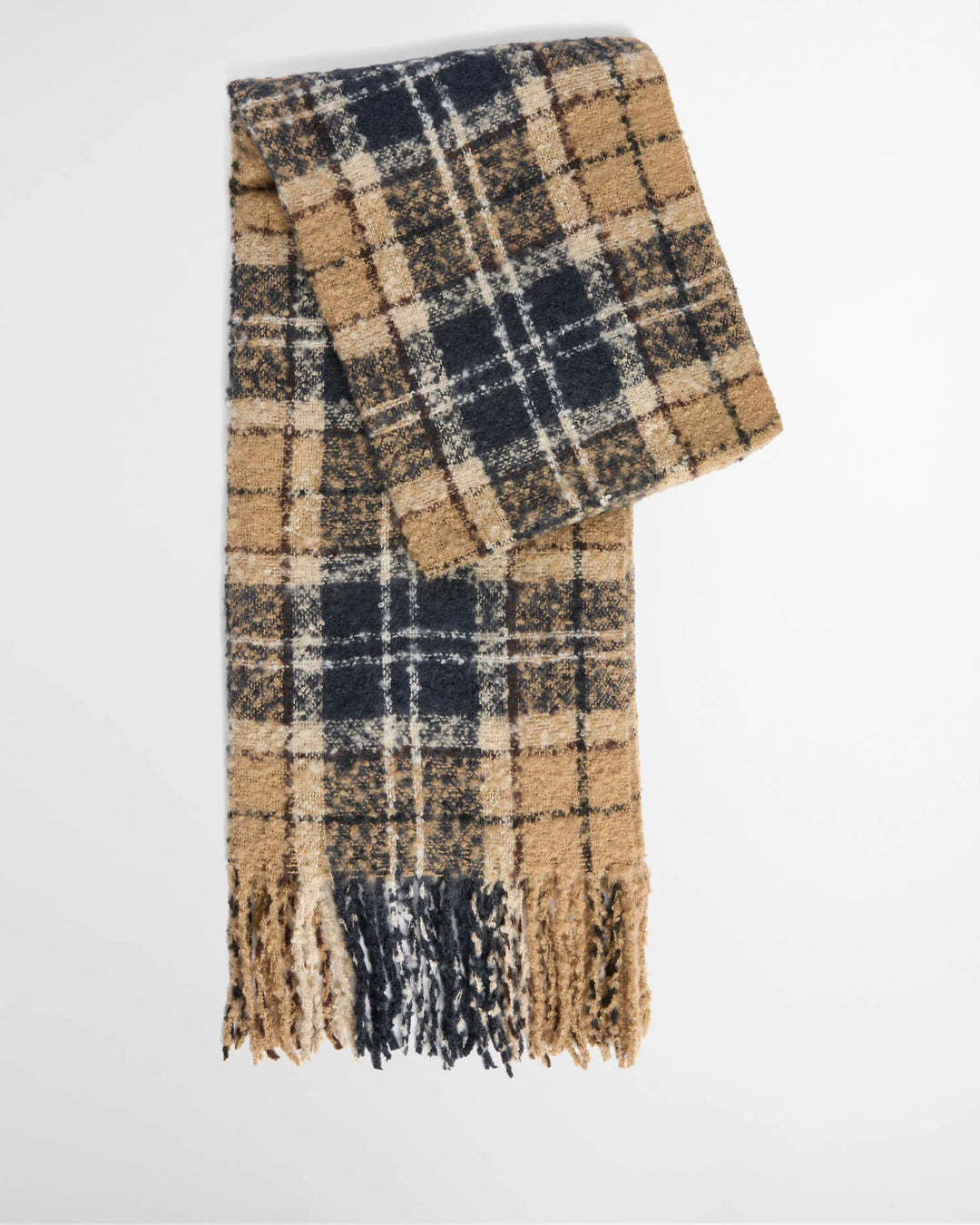 Barbour Saltburn Beanie & Tartan Scarf Gift Set: Birchwood