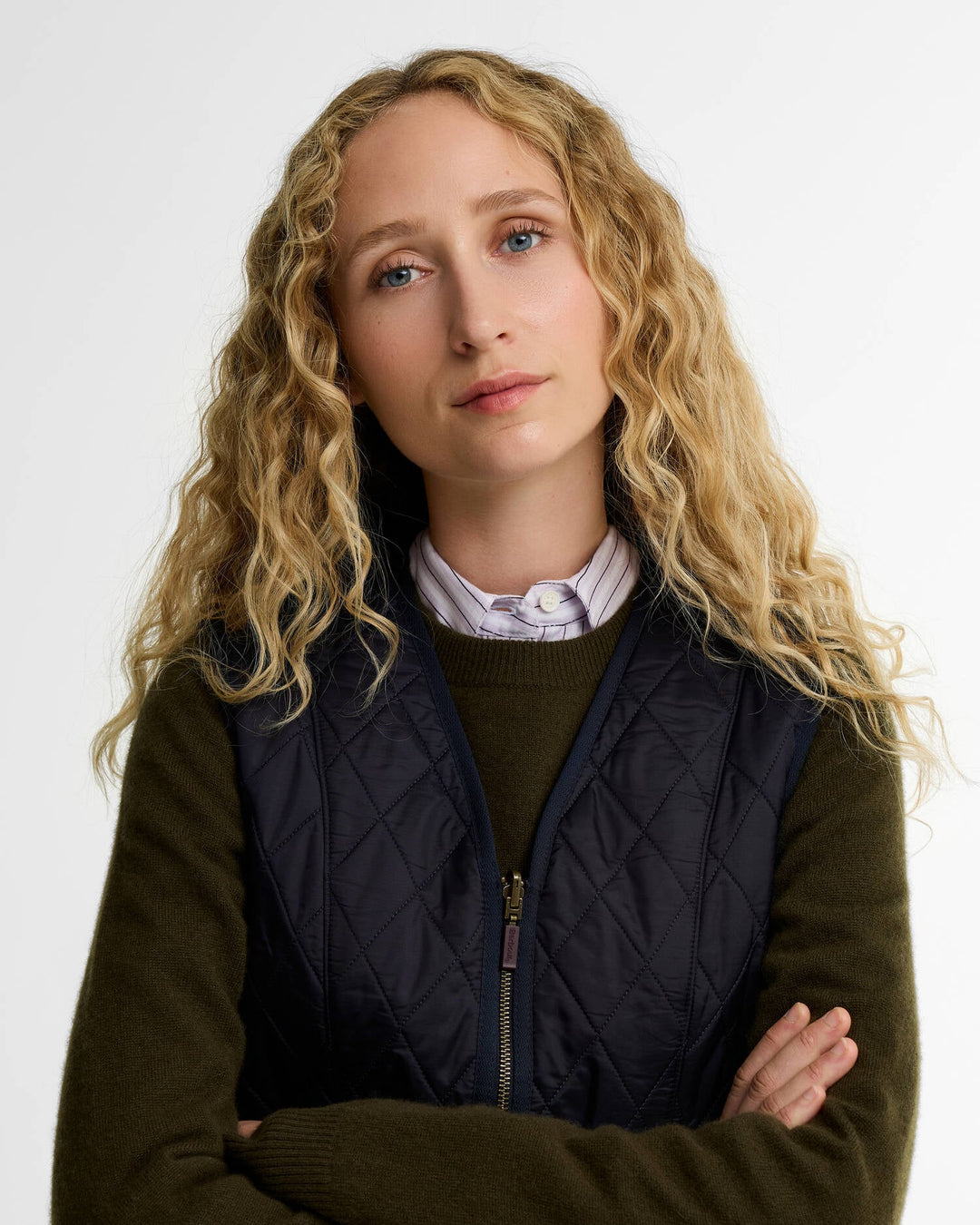 Barbour Women's Fleece Betty Liner: Navy