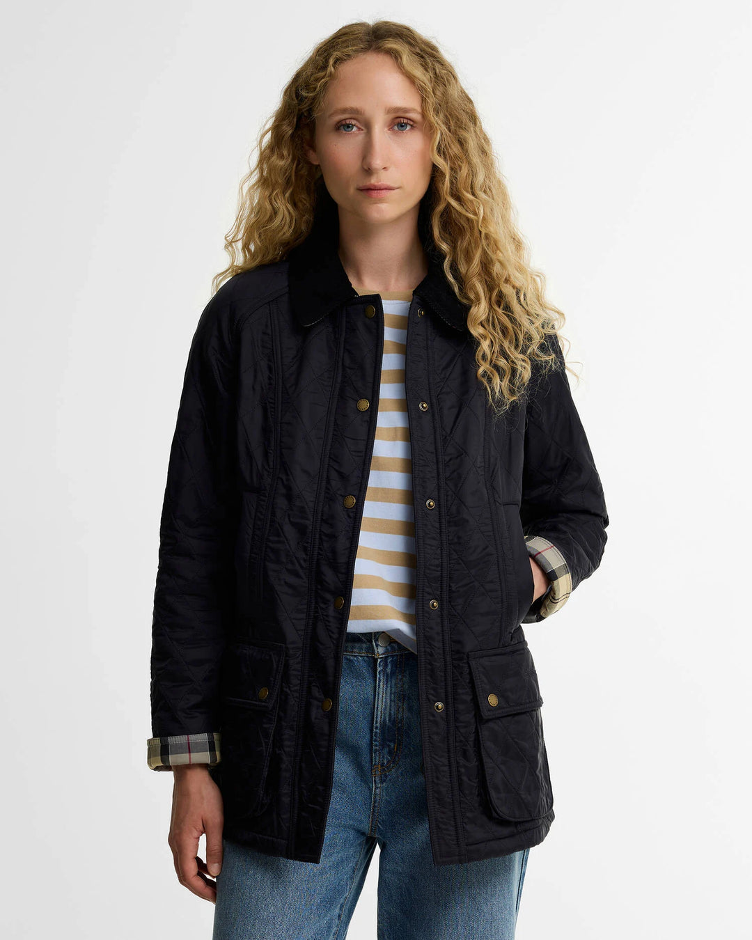 Barbour Beadnell Polarquilt Jacket: Navy