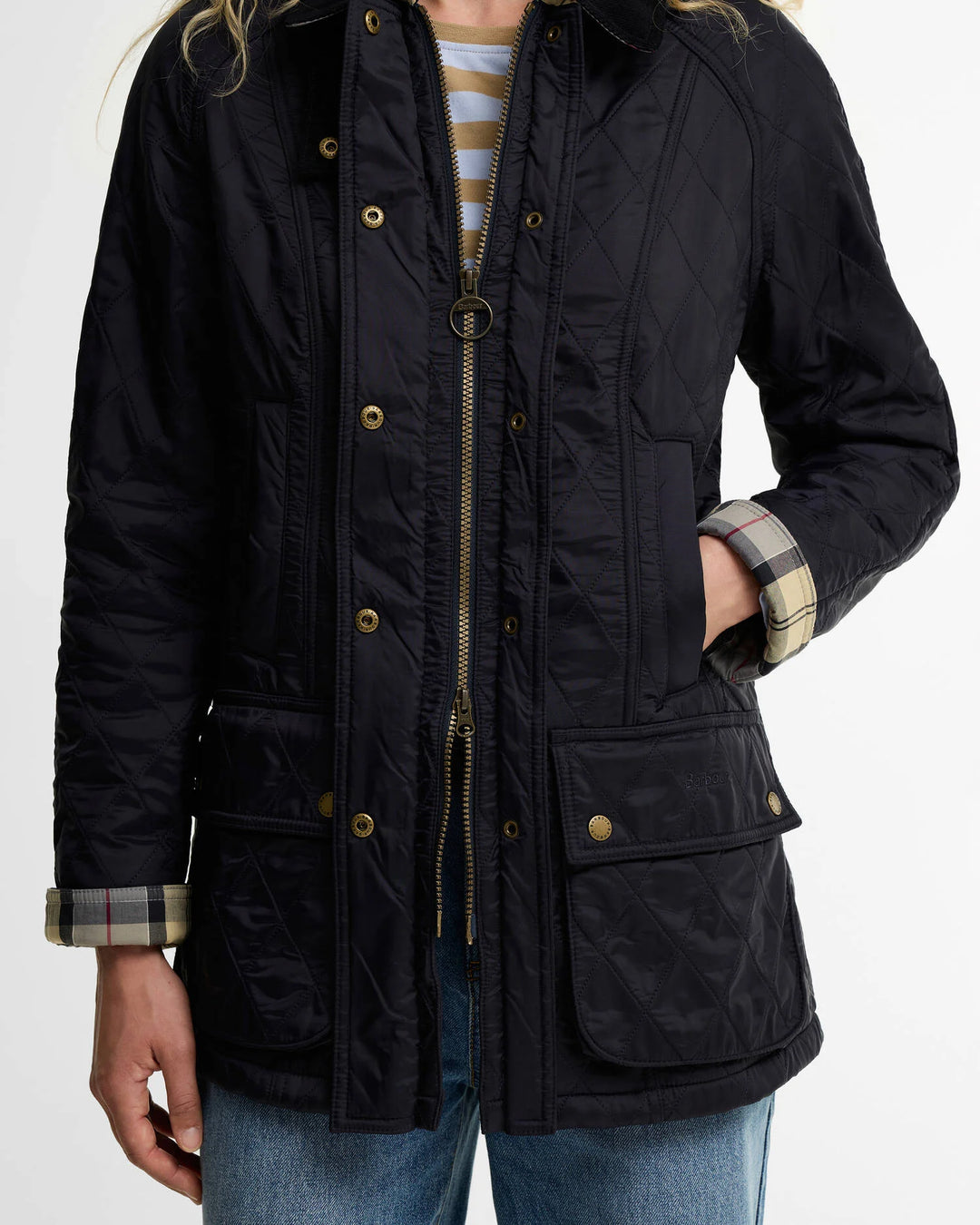Barbour Beadnell Polarquilt Jacket: Navy