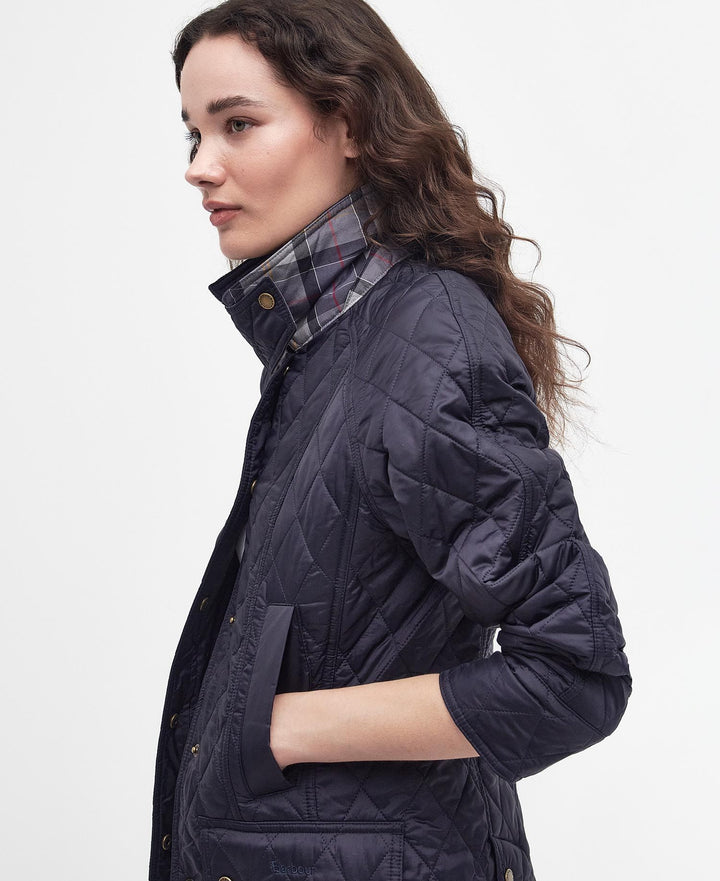 Barbour Summer Beadnell Quilted Jacket: Navy