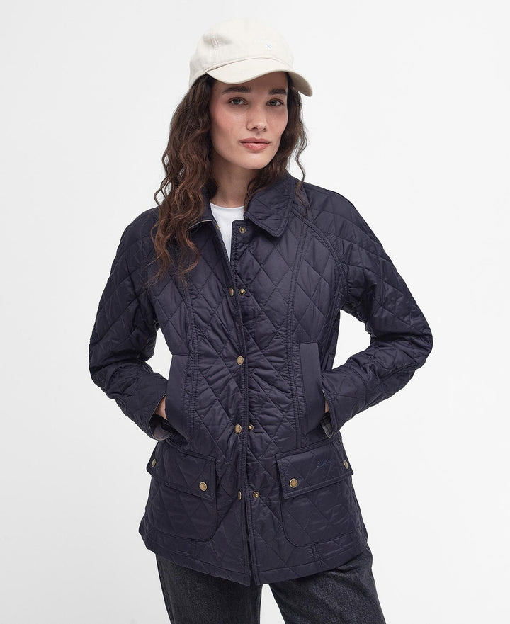 Barbour Summer Beadnell Quilted Jacket: Navy