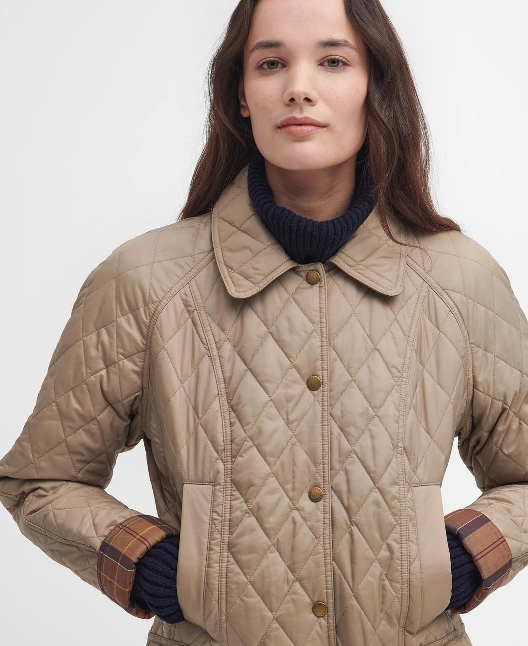 Barbour Summer Beadnell Quilted Jacket: Sand Dune