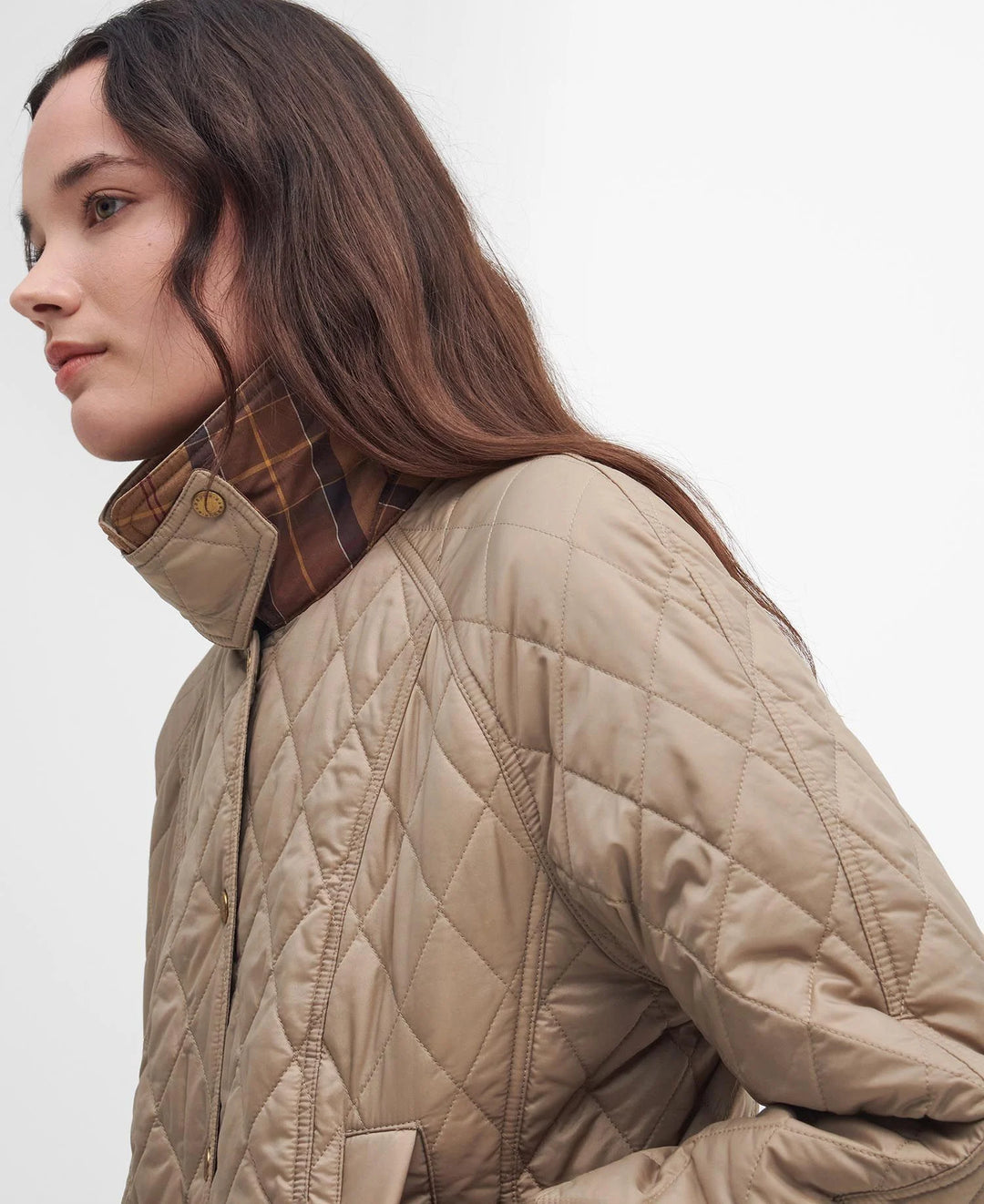 Barbour Summer Beadnell Quilted Jacket: Sand Dune