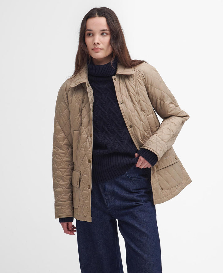 Barbour Summer Beadnell Quilted Jacket: Sand Dune