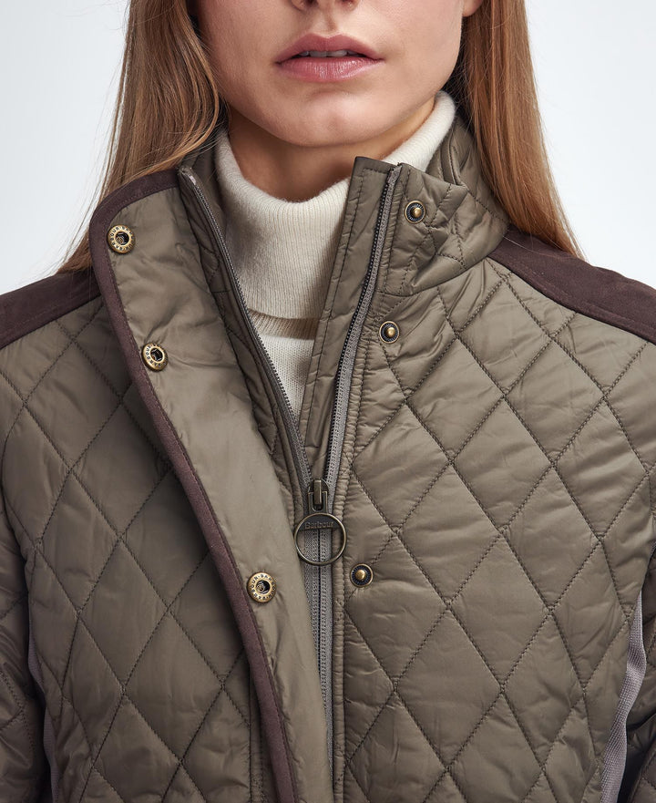 Barbour Highfield Quilted Jacket: Winter Moss/Classic