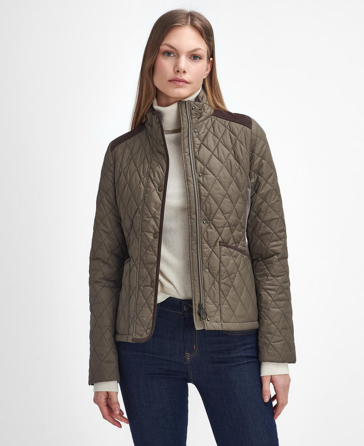 Barbour Highfield Quilted Jacket: Winter Moss/Classic