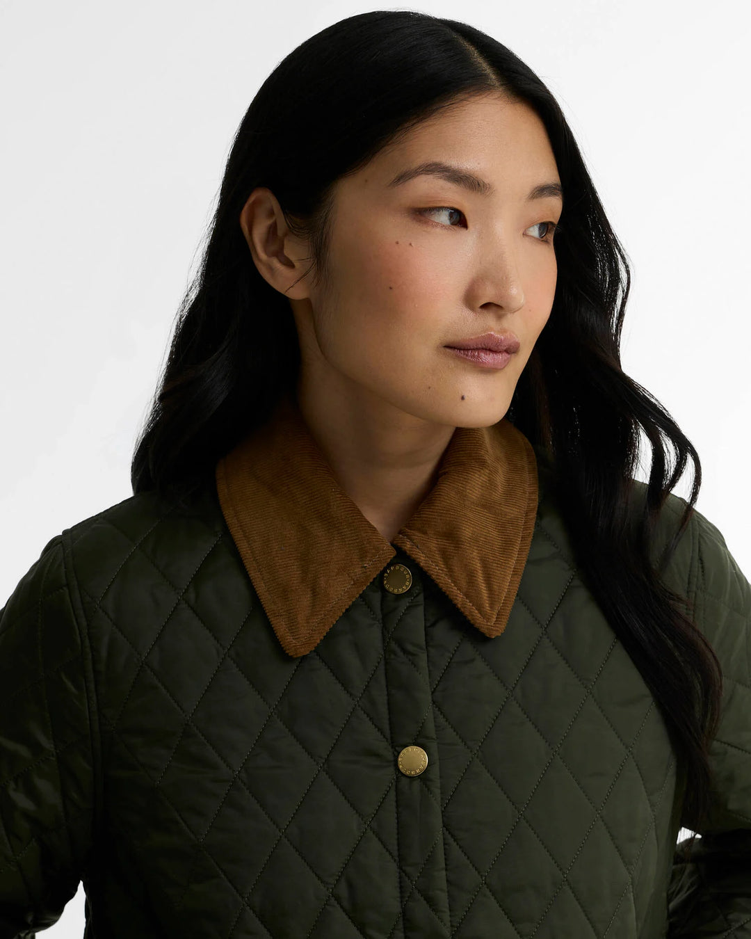 Barbour Icons Cropped Liddesdale Quilted Jacket: Olive/Classic