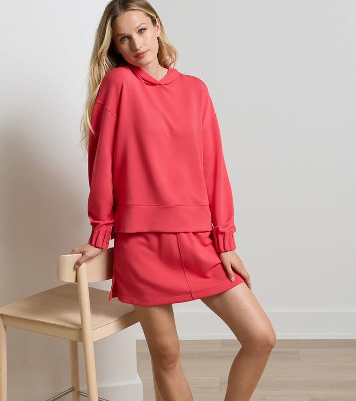 Peter Millar Women's Flora Knit Hoodie: Calabrian Red