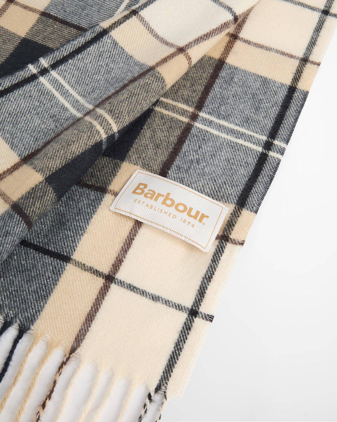 Barbour Hailes Tartan Scarf: Lt Birchwood Dress Tartan